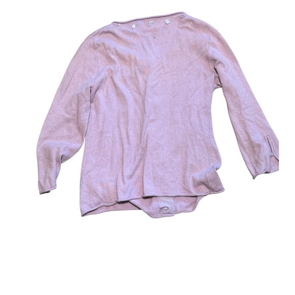 Anthropologie Blush Pink Embellished Cardigan Sweater Beaded Front 3/4 Sleeve - Picture 3 of 6